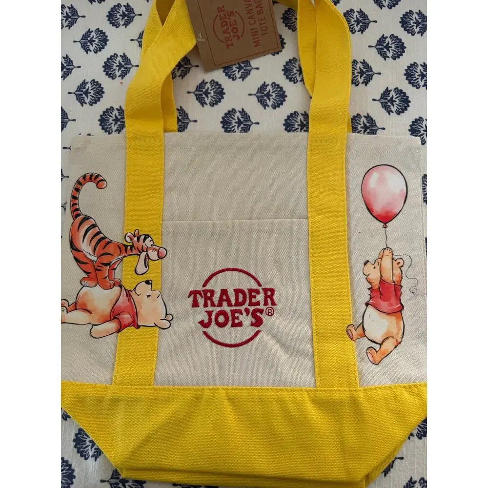 Disney Winnie the Pooh Custom Made Double Sided Trader Joes Mini Tote
